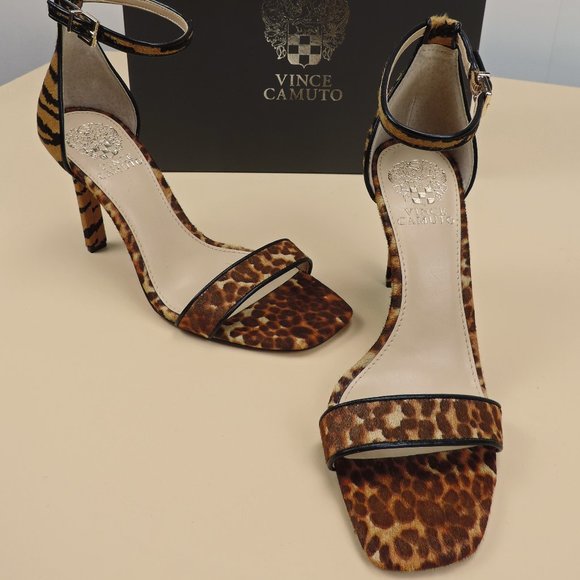 Vince Camuto Lauralie Heels Natural 7 M Leo Tiger - Picture 1 of 3